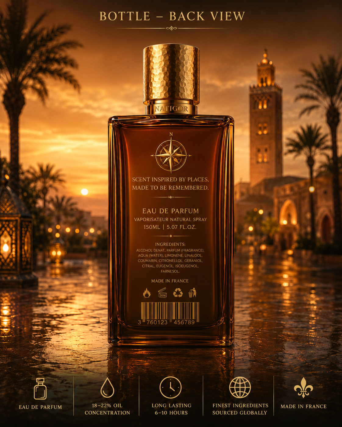NATIGOR MARRAKECH GOLD EDP 150ML 5.07 FL OZ - Image 2