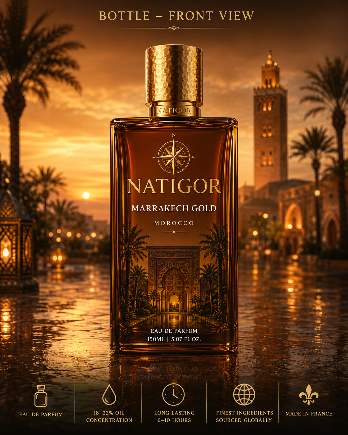 NATIGOR MARRAKECH GOLD EDP 150ML 5.07 FL OZ - Image 3